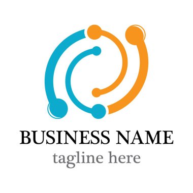 Bağlantı logosu vektör simgesi tasarımı