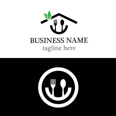 Gıda logosu şablon vektör ikonu tasarımı