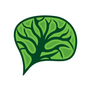 Beyin logosu vektör simgesi tasarımı