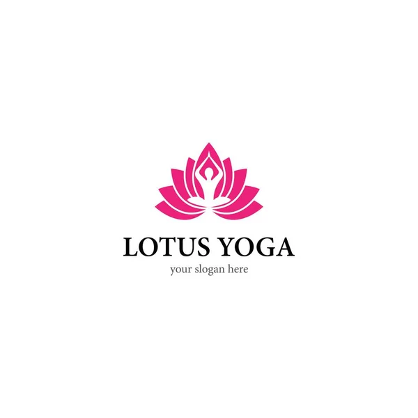 Дизайн Векторной Иконки Логотипа Lotus Yoga — стоковый вектор