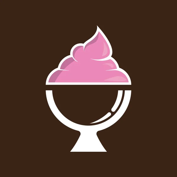 Helado Vector Logo Icono Diseño — Vector de stock