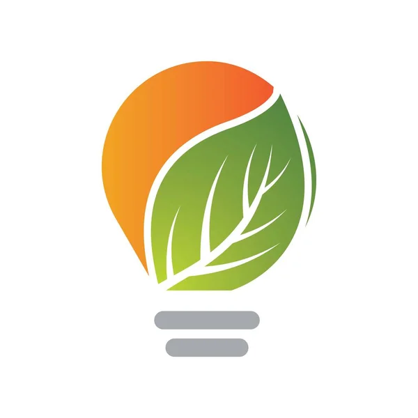 Eco Idea Logo Template Vector Icon Design — Stock Vector