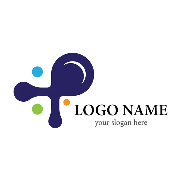 Molekül Logo Vorlage Icon Design — Stockvektor