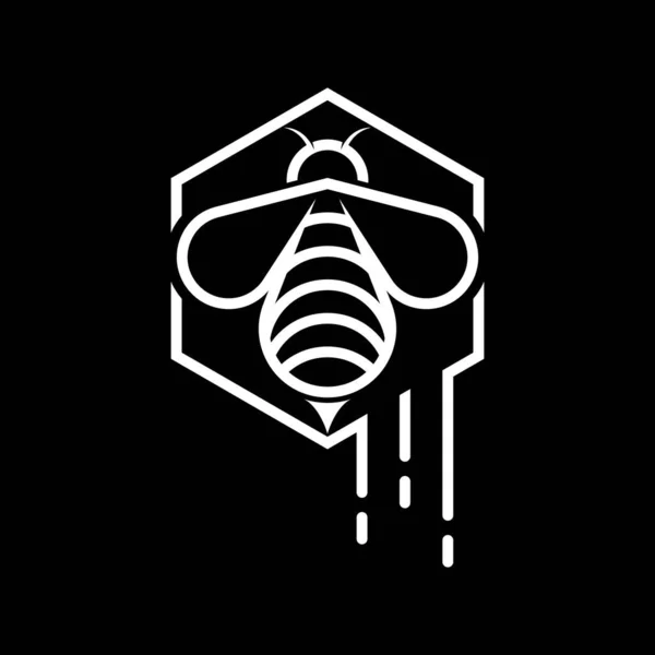 Конструкция Векторной Иконки Логотипа Пчелы — стоковый вектор