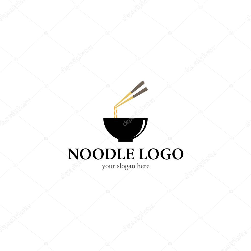 Noodle logo template vector icon design