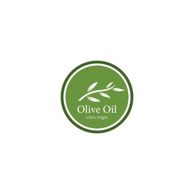 Zeytin yağı logosu vektör ikonu tasarımı