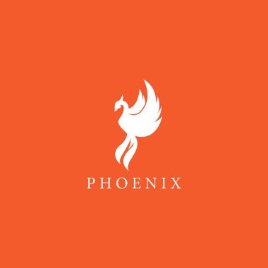 Phoenix logo şablon vektör ikonu tasarımı