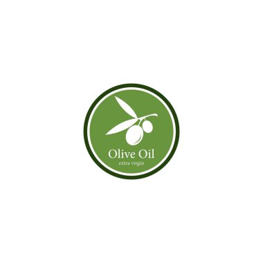 Zeytin yağı logosu vektör ikonu tasarımı