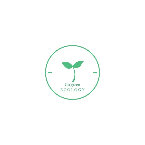 Conception Logo Vecteur Feuille Arbre Concept Respectueux Environnement — Image vectorielle