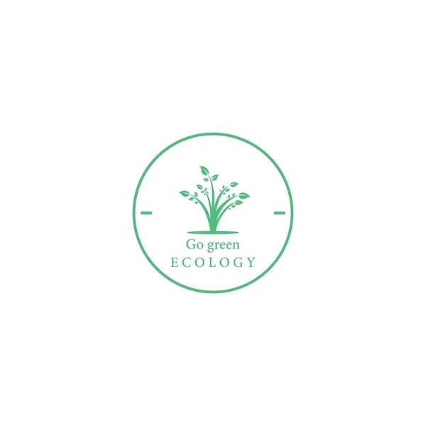 Boom Blad Vector Logo Ontwerp Eco Vriendelijk Concept — Stockvector