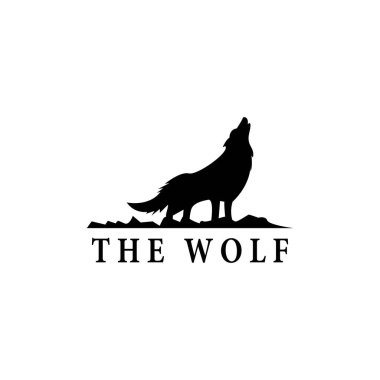 Wolf Logo şablonu vektör simgesi tasarım