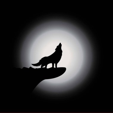 Wolf Logo şablonu vektör simgesi tasarım