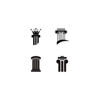 sütun logosu vektör simgesi tasarımı