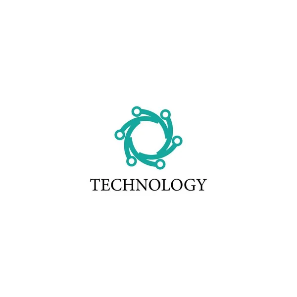 Технологія Створення Шаблону Логотипу Векторний Дизайн Піктограм — стоковий вектор