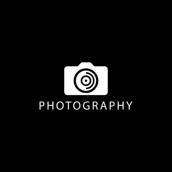 Camera Foto Pictograma Vector Logo Design — Vector de stoc