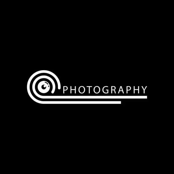 Kamera Fotoğrafçılık Simgesi Vektör Logo Tasarımı — Stok Vektör