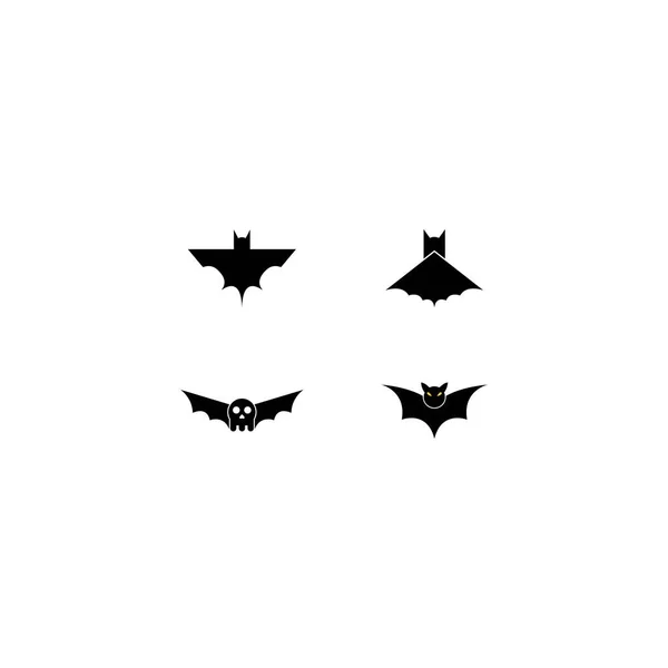 Bat Logotipo Modelo Vetor Ícone Design — Vetor de Stock