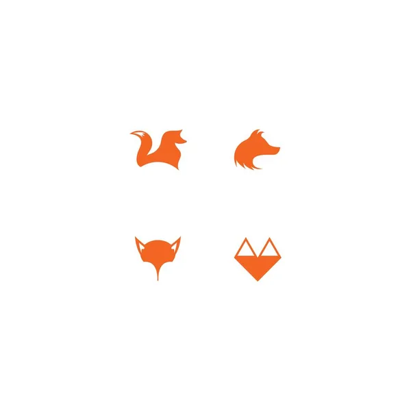 Desenho Ícone Vetor Modelo Logotipo Fox —  Vetores de Stock