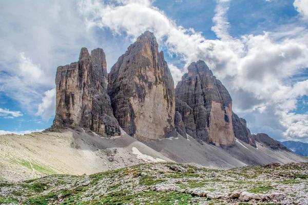 Vista dos três picos Itália Dolomite — Fotografia de Stock