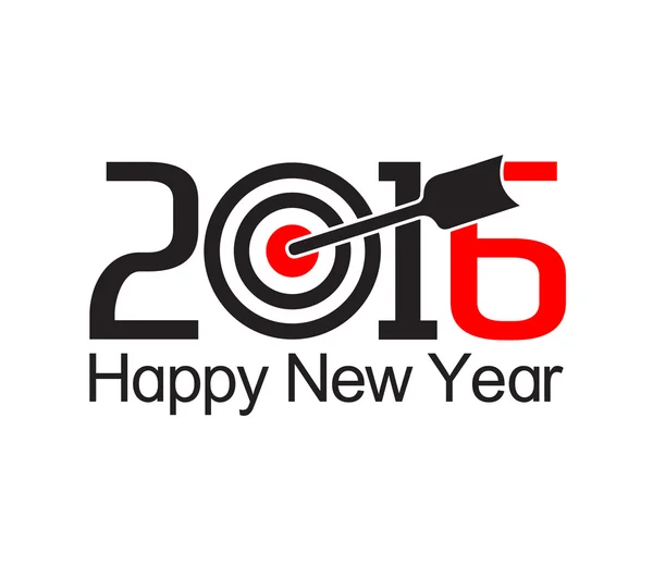 Happy new year 2016 text — Stock Vector