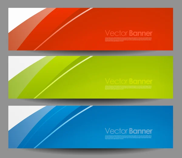 Set vector business color banners — Stock Vector