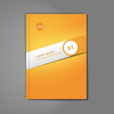 Modern vektör soyut turuncu broşürü