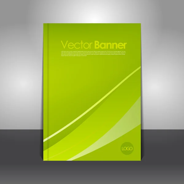 Folleto verde abstracto vector moderno — Vector de stock