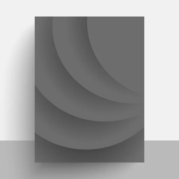 Vector Poster Design Gray Rays Abstract Vector Presentation Art Poster — Stock Vector