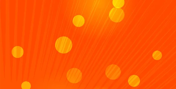 Stylish Orange Banner Rounds Rays Web Design Layout Cover — Stock Vector