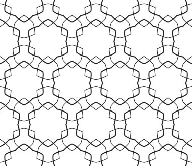 Dekoratif motifli soyut süsleme deseni. Siyah dokular çok şık. Kusursuz geometri çizimi.