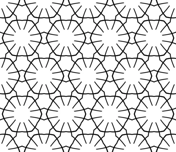 Abstrakcyjny Bezszwowy Wzór Motywem Dekoracyjnym Stylowa Czarna Konsystencja Ilustracja Geometrii — Wektor stockowy