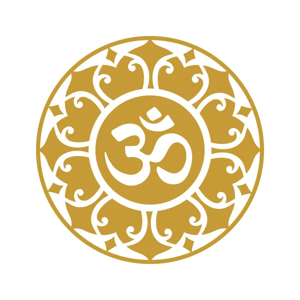 Mandala Gold Ein Symbol Des Hinduismus Ornament Spirituelle Ikone — Stockvektor