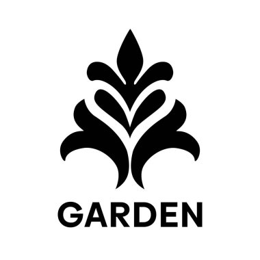 Bitki vektör simgesini süslemek. Doğa bitki vektör illüstrasyon logosu tasarımı.