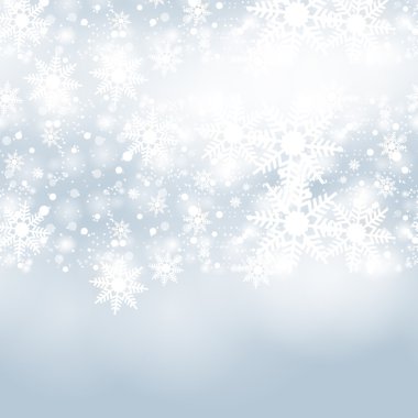 Kar taneleriyle soyut noel arkaplanı