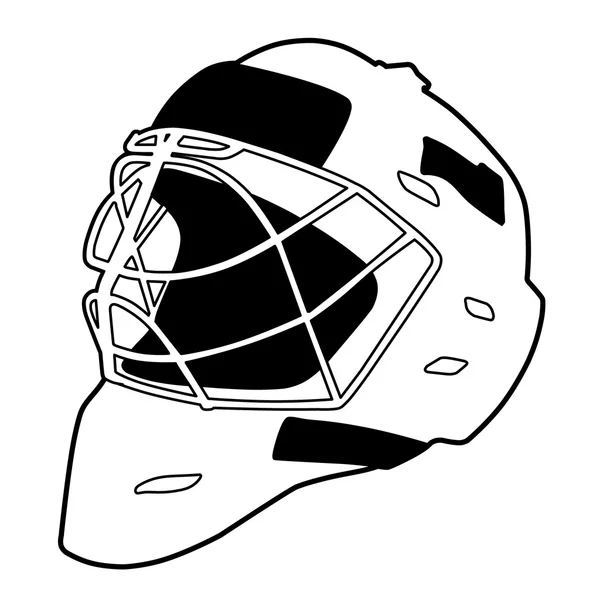 Casco de hockey ilustración vector aislado — Vector de stock