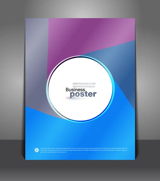 Stylish pink-blue poster with a button — Stok Vektör