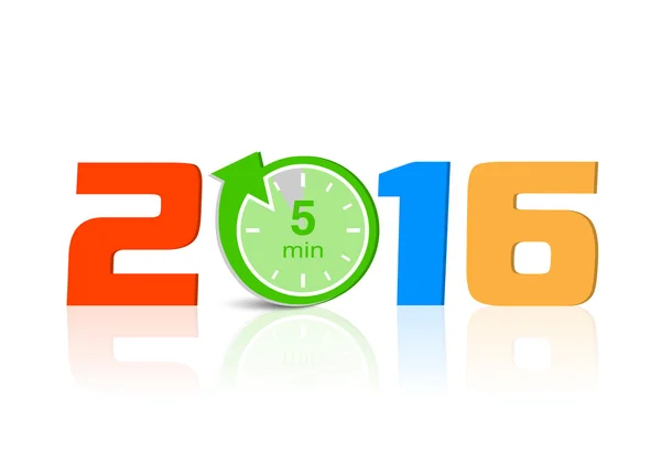 Frohes neues Jahr 2016 mit Countdown — Stockvektor