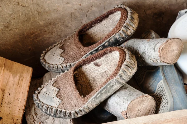 Romanya'da benzersiz el yapımı ayakkabı — Stok fotoğraf