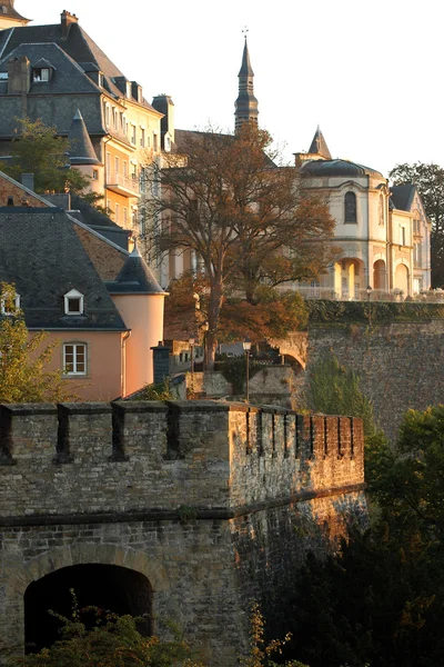 Luxembourg city early in the morning