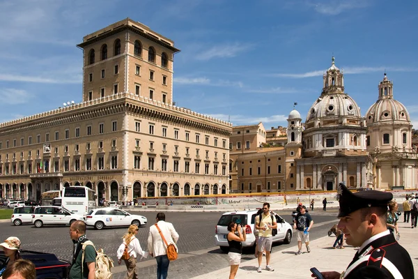 Piazza Venezia en el monumento Vittorio Emanuele II — Foto de Stock