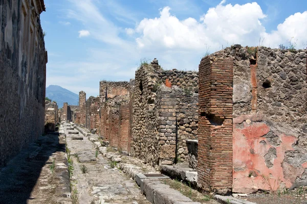 Gatuvy över staden av Pompeii — Stockfoto