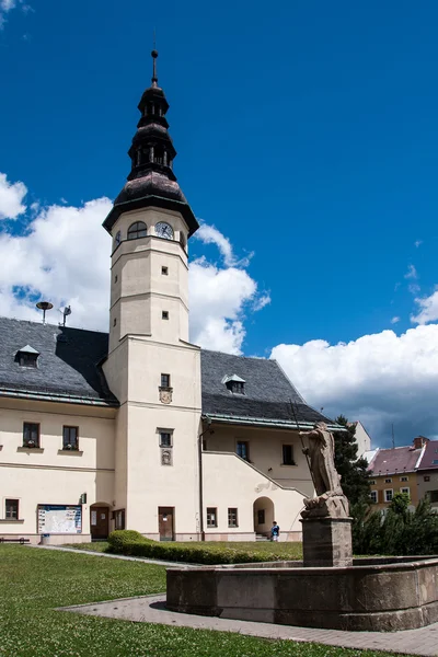 Town hall in Stare Mesto in Jeseniky Mountains — Stock Photo, Image