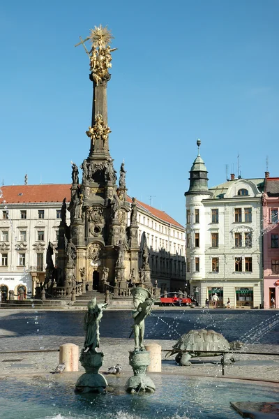 La fontana Arion in Piazza Alta a Olomouc, Repubblica Ceca Foto Stock