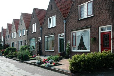 Pitoresk sokakta Amsterdam, Hollanda