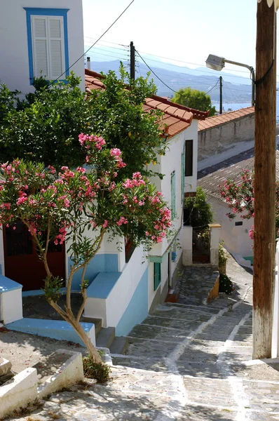 Narrow street Greek — Stock Photo, Image