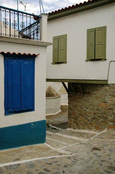 Narrow street Greek — Stock Photo, Image