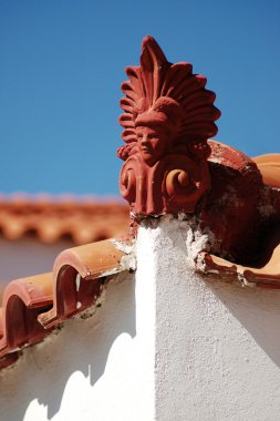 Yunanistan 'da çatı üzerinde dekorasyon