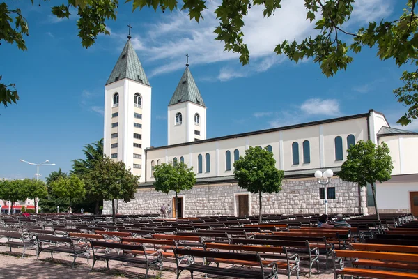 Poutní kostel v Medžugorji — Stock fotografie