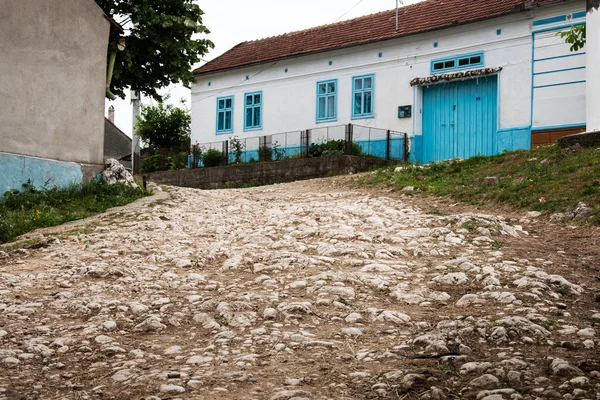 Плохие дороги в Румынском банате — стоковое фото