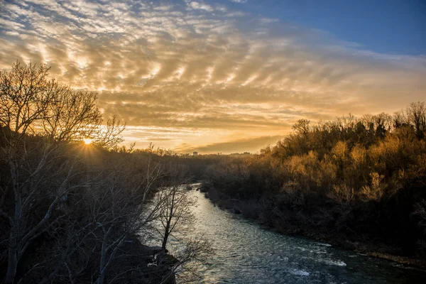 Slovenya Daki Soca Nehri Nin Son Kıvrımı Arkasında Talya Var — Stok fotoğraf